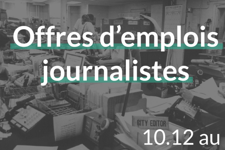 offres d’emplois journalistes du 10.12 au 16.12.18